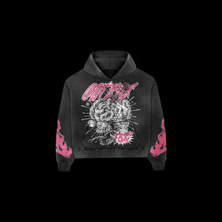 MEMBERS ONLY HOODIE - ACID BLACK/PINK